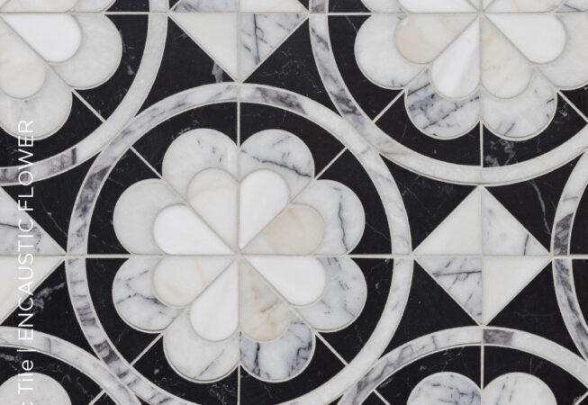 Artistic Tile Encaustic Flower