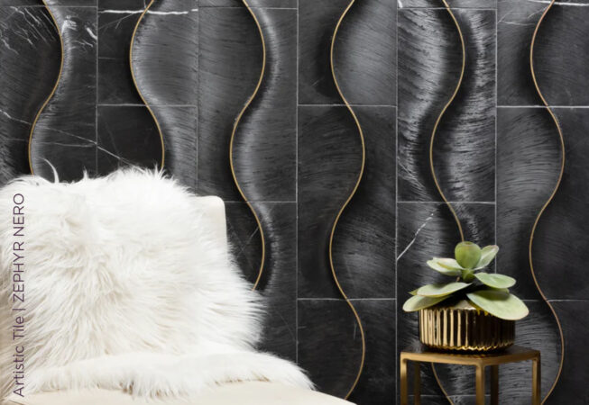 Artistic Tile Nero Zephyr Tile